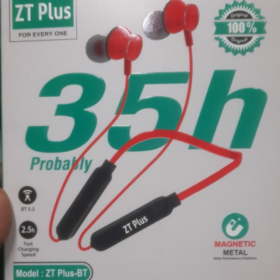 ZT Plus BT Wireless Neckband 35h Play time 5.3 Earphone Wireless Headphone